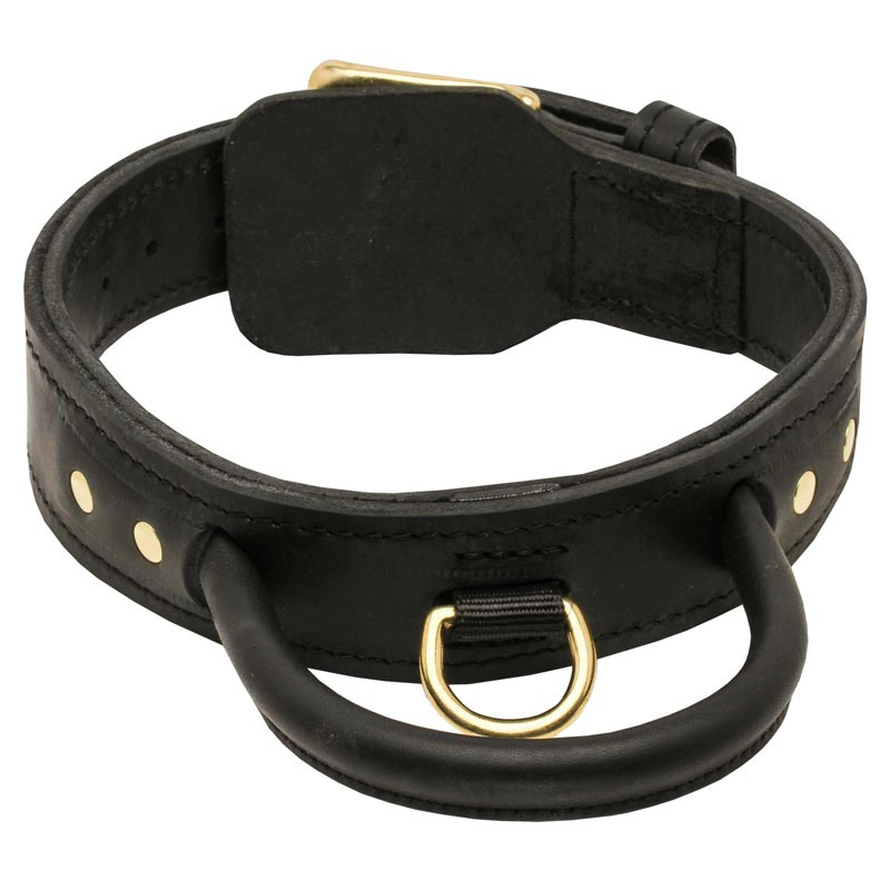 Extra Durable Leather Mastiff Collar with Handle for ...