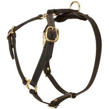 Leather Mastiff Harness Light Weight Y-Shaped for Tracking Dog