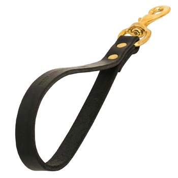 Mastiff Leash Leather Short with Snap Hoook Made of Brass