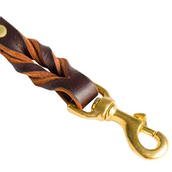 Mastiff Short Leather Pull Tab with Rust-proof Snap Hook