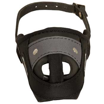 Nylon and Leather Mastiff Muzzle with Steel Bar for Protection Training