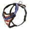 American Flag Painted Leather Mastiff Harness for Agitation Training