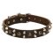 Leather Mastiff Collar With Studs and Pyramids