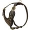 Adjustable Studded Leather Mastiff Harness for Fashion Walking