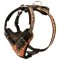 Handpainted in Flames Leather Mastiff Harness for Agitation Training