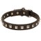 Mastiff Leather Collar Caterpillar Design