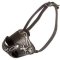 Barbed Wire Painted Leather Mastiff Muzzle for Training