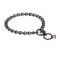 "Fur Protector" Black Stainless Steel Mastiff Choke Collar - 1/6 inch (4 mm) wire diameter