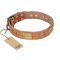 "The Middle Ages" FDT Artisan Handcrafted Tan Leather Mastiff Collar
