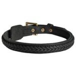 Mastiff Braided Leather Collar 1 Inch