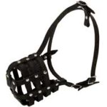 Walking and Training Leather Cage Mastiff Muzzle