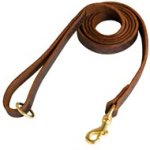 Stitched Leather Mastiff Leash for Training and Walking