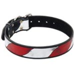 Mastiff Leather Collar With Handcrafted American Flag Painting