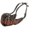 Burning Fire Hand Painted Leather Mastiff Muzzle for Attack Training