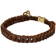 Mastiff Choke Leather Collar Braided