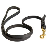 Handcrafted Braided Leather Mastiff Leash for Walking and Training
