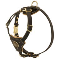 Tracking Walking Walking Leather Mastiff Harness for Puppies