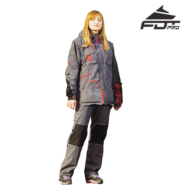 Protection Dog Tracking Suit of Grey Color for