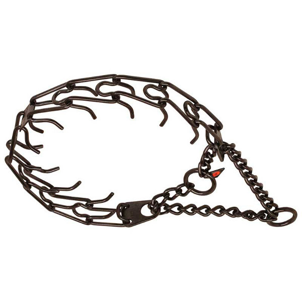 Black Pinch Dog Collar Made of Stainless Steel