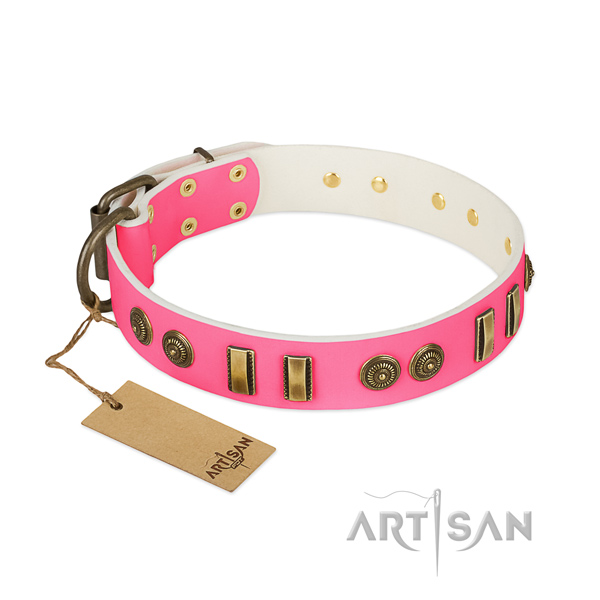 Inimitable leather collar for your dog