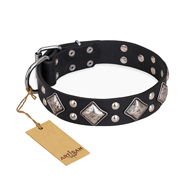 "Smart Geometry" FDT Artisan Studded Leather Mastiff Collar