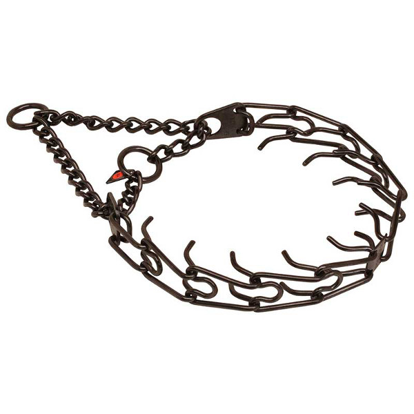 Black Dog Prong Collar Made of Stainless Steel