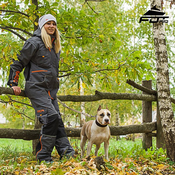 Pro Orange Logo on Men and Women Design Pants for Active Dog Training