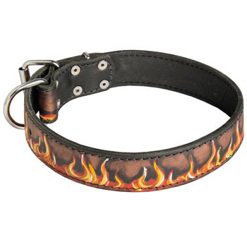 Leather Mastiff Collar Designer for Dog Walking and Training