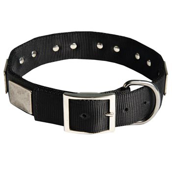 Designer Nylon Dog Collar Wide with Easy Release Buckle for   Mastiff