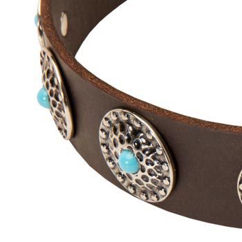 Blue-Stones Leather Mastiff Collar