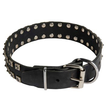 New Buckle Leather Mastiff Collar Studded New Adjustable