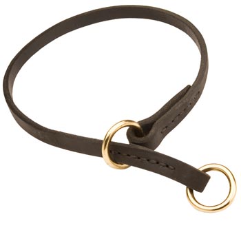 Mastiff Obedience Training Choke  Leather Dog Collar