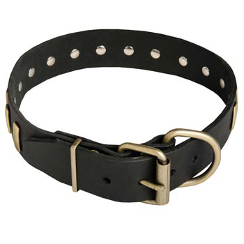 Unique Design Leather Dog Collar with Adjustable Buckle for   Mastiff