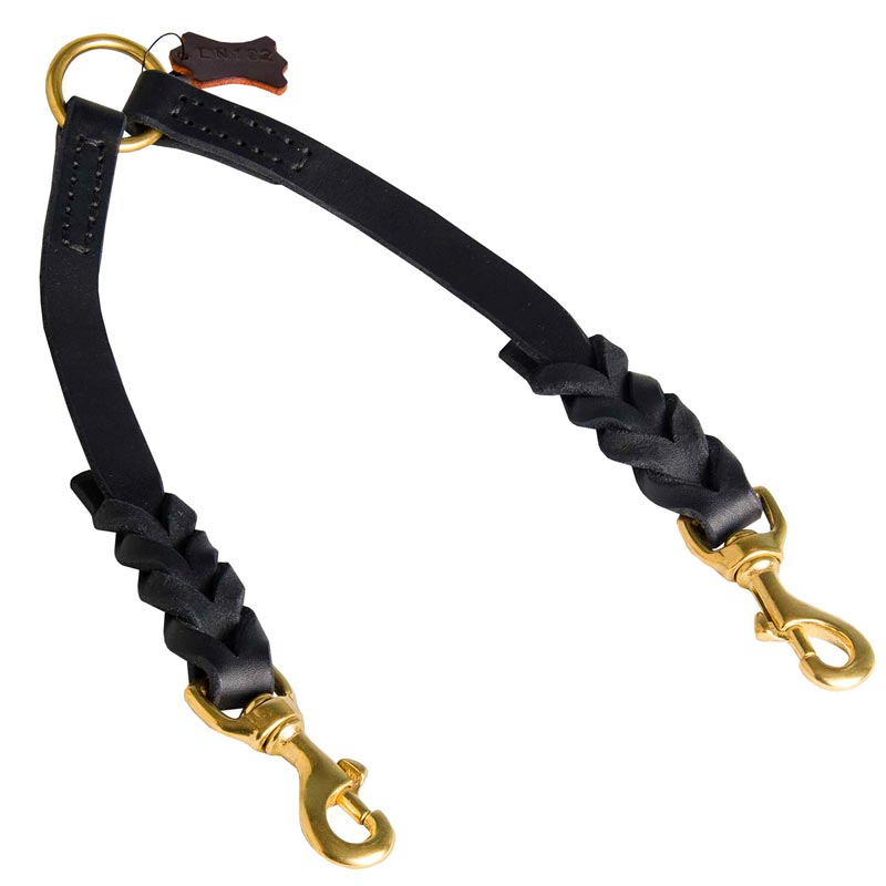 Mastiff Leather Coupler Braided