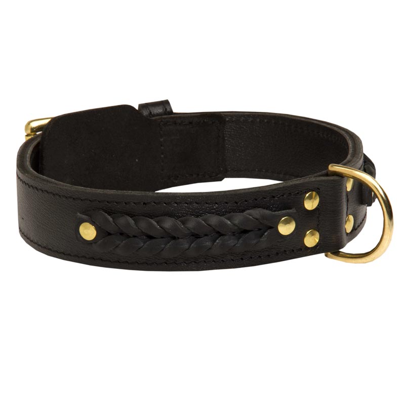 Incredible Design Mastiff Braided Leather Collar