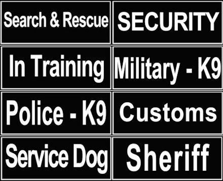 Mastiff Identification Patches