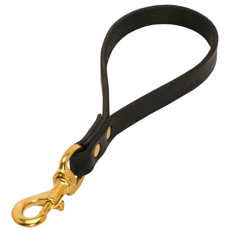 Short Leather Mastiff Leash with or without Support Material