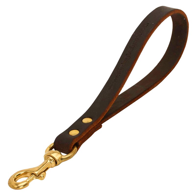 Short Leather Mastiff Leash with or without Support Material