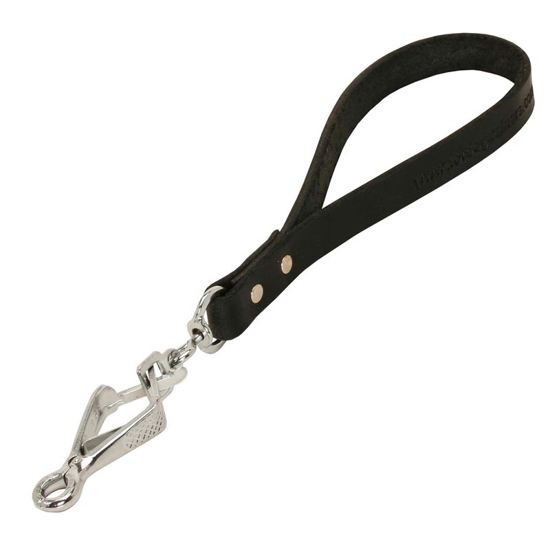 Short Leather Mastiff Leash with or without Support Material