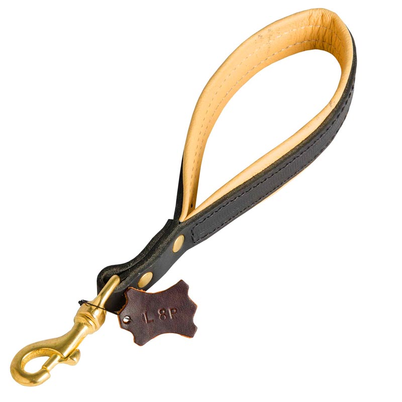 Short Leather Mastiff Leash with or without Support Material