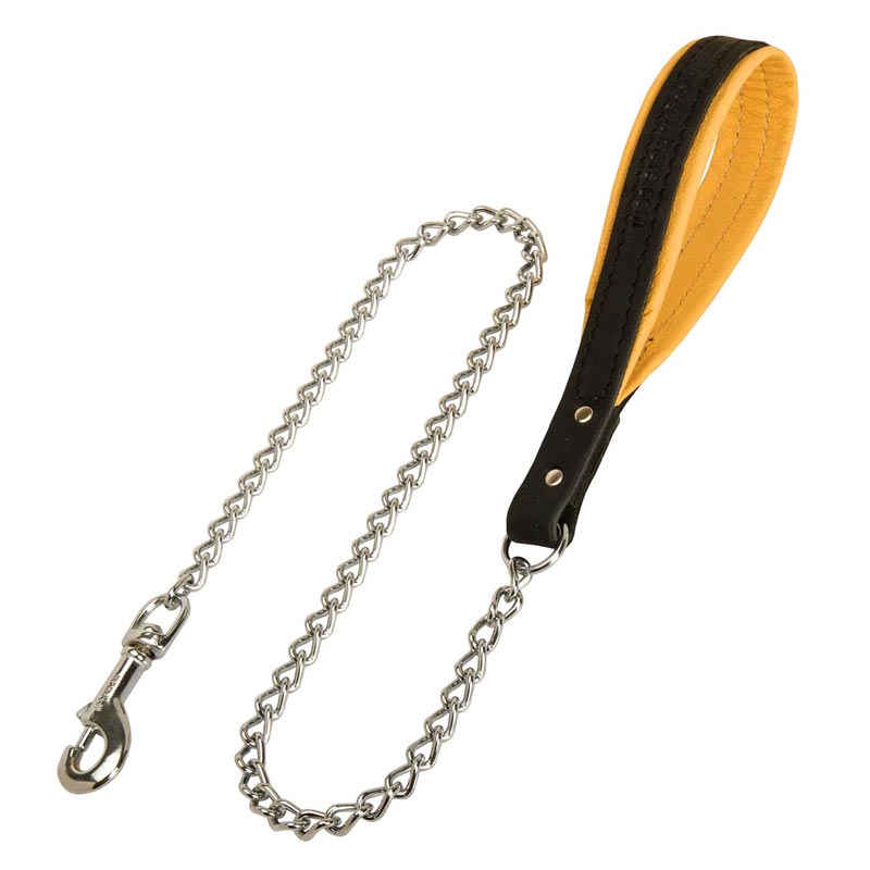 Mastiff Dog Leash with Leather Handle