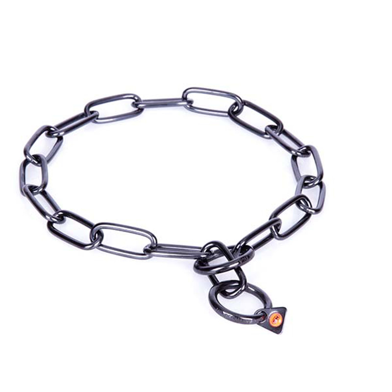 "Under Control" Herm Sprenger Black Stainless Steel Chain Mastiff Collar