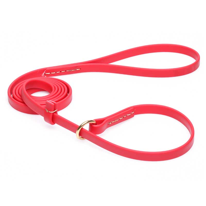 Durable Red Biothane Mastiff Leash and Collar Combo - Click Image to Close