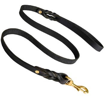 Dog Leather Leash for Mastiff Training and Walking