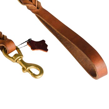 Mastiff Leather Leash for Canine Service