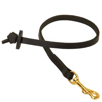 Leather Short Leash for Mastiff