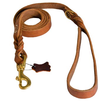 Leather Leash for Mastiff Successful Schutzhund Training