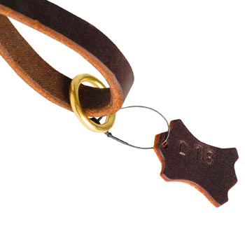 Leather Mastiff Leash with Brass-Made O-Ring
