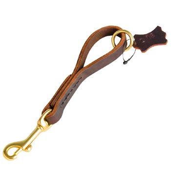 Pull Tab Leather Dog Leash for Mastiff