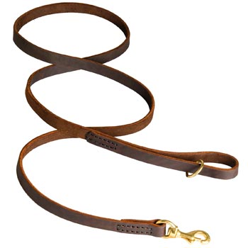 Classic Stitched Leather Mastiff Leash